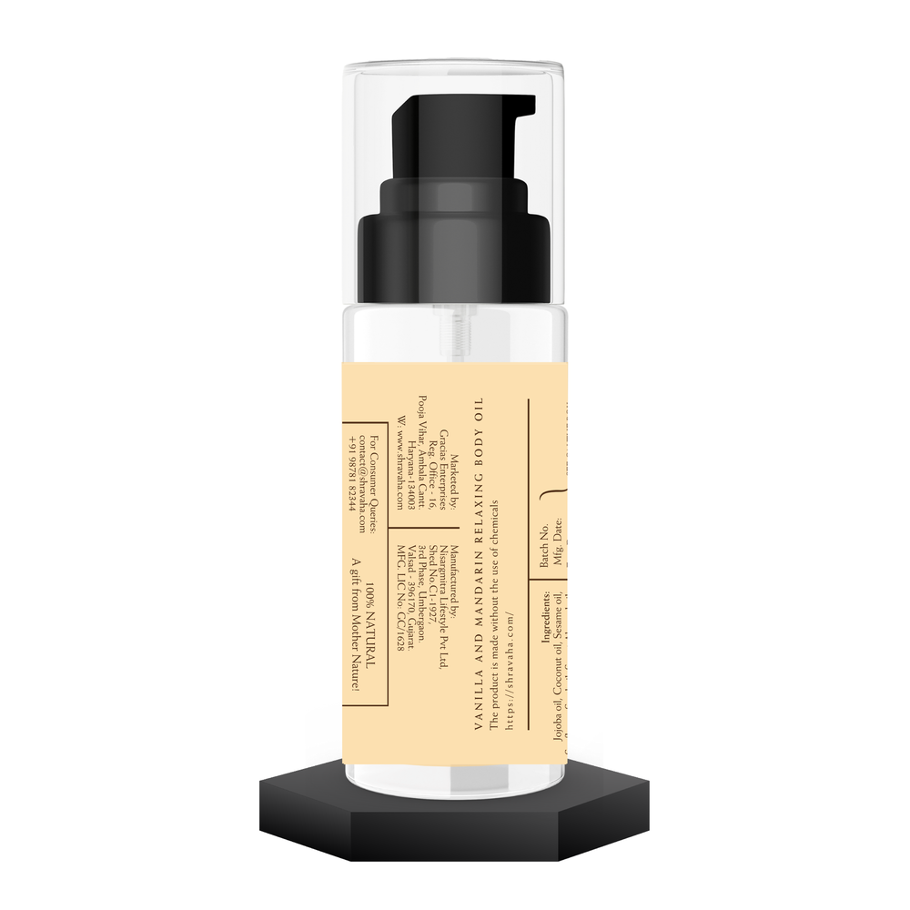 Organic Vanilla & Mandarin Relaxing Body Oil