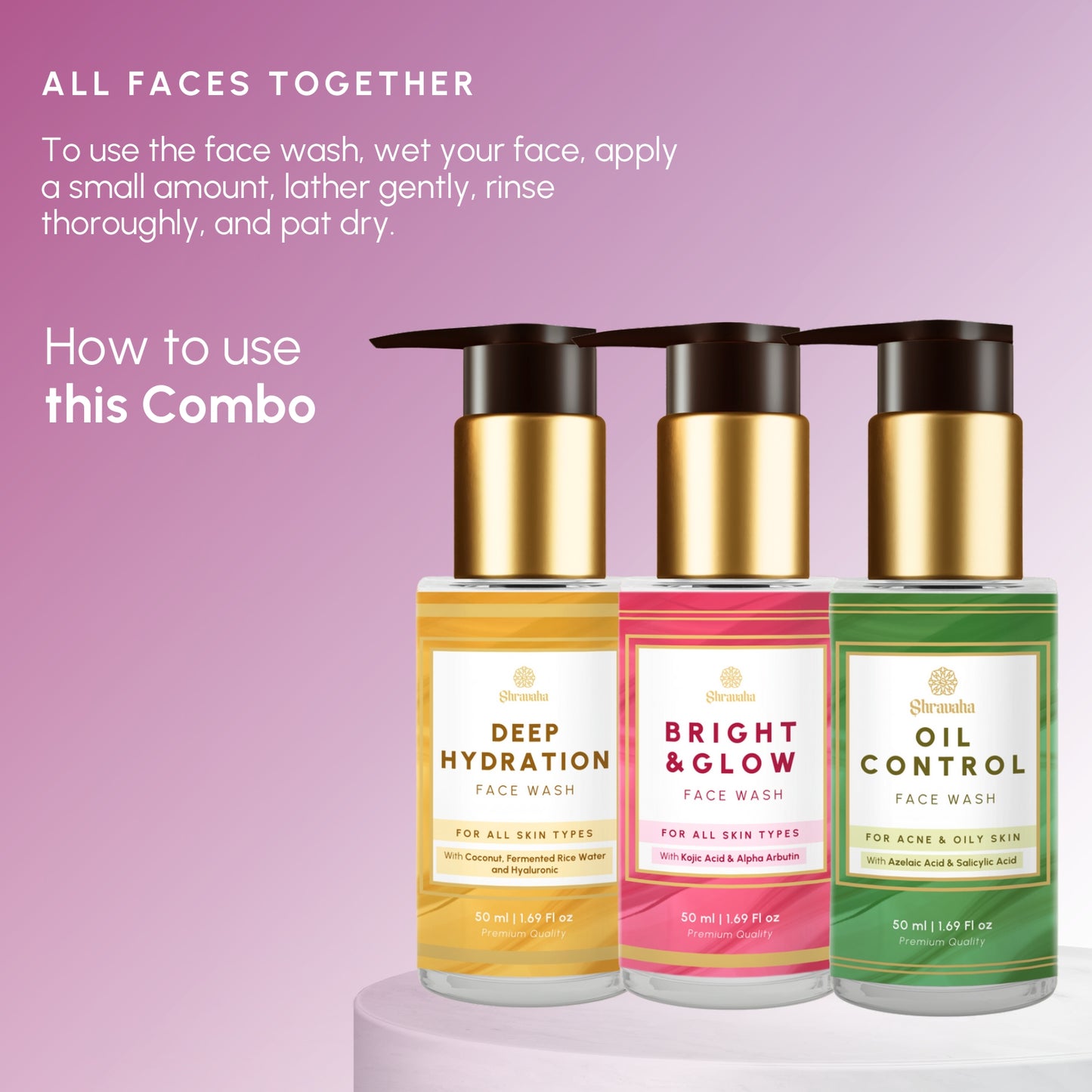 Bright & Glow ,Oil Control Face Wash & Deep Hydration Face Wash