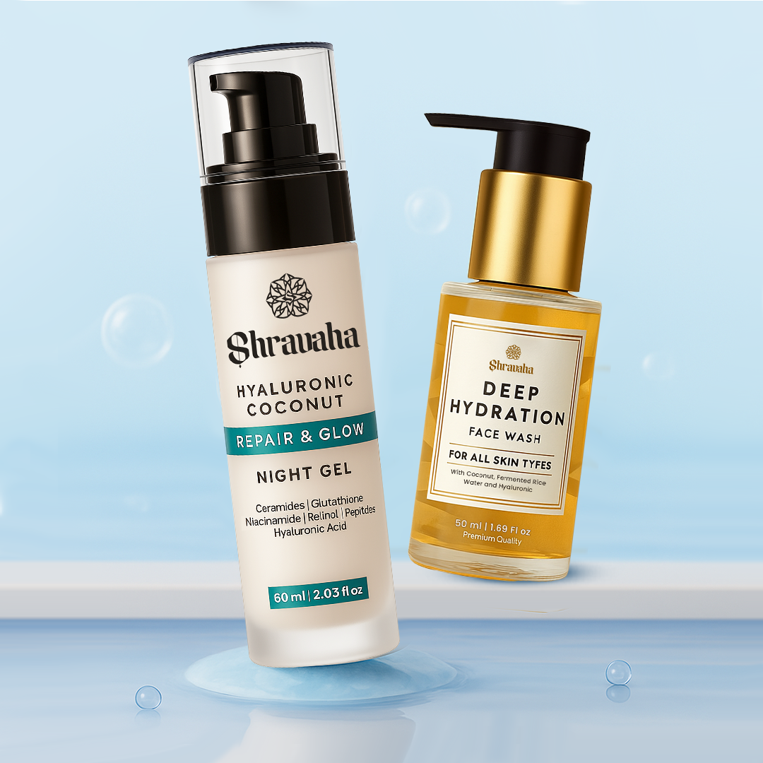 Coconut Water Night Gel & Deep Hydration face wash combo