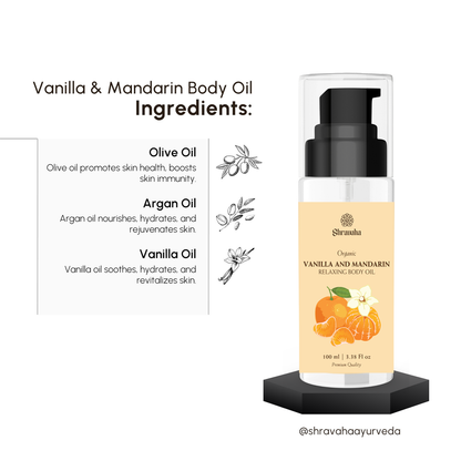 Organic Vanilla & Mandarin Relaxing Body Oil