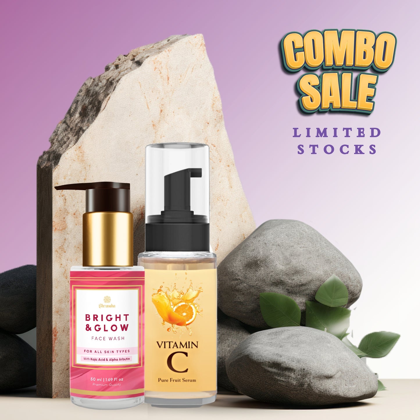Vitamin C Serum & Bright & Glow Face Wash