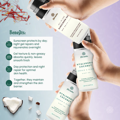 Night Gel & Ultra Glow Sleep Mask + Free Sunscreen - 170 ml