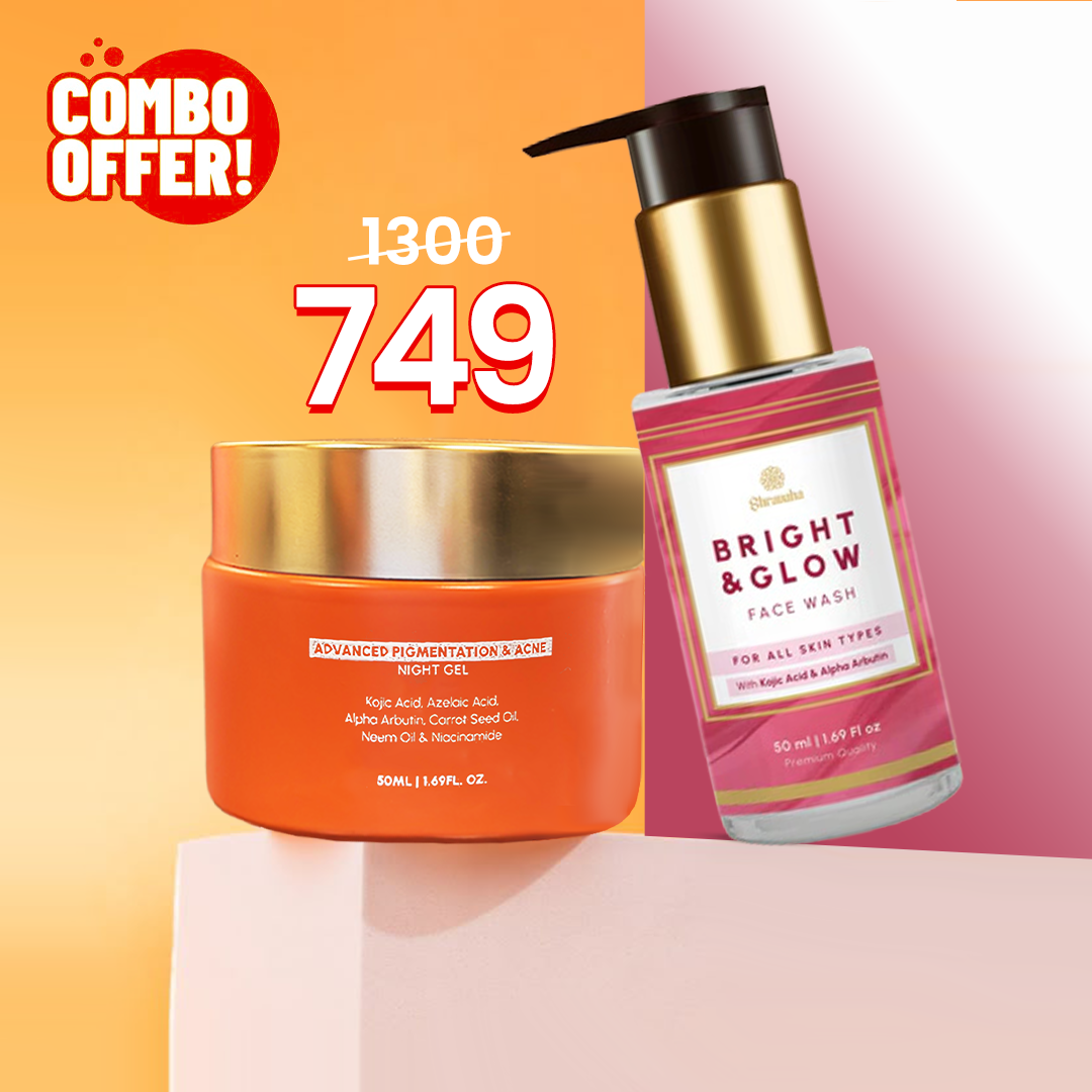 Pigmentation Night gel &  Bright Glow Face wash  - 50 & 50 ml