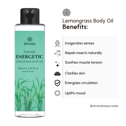 Ayurvedic Energetic Lemongrass Body Oil