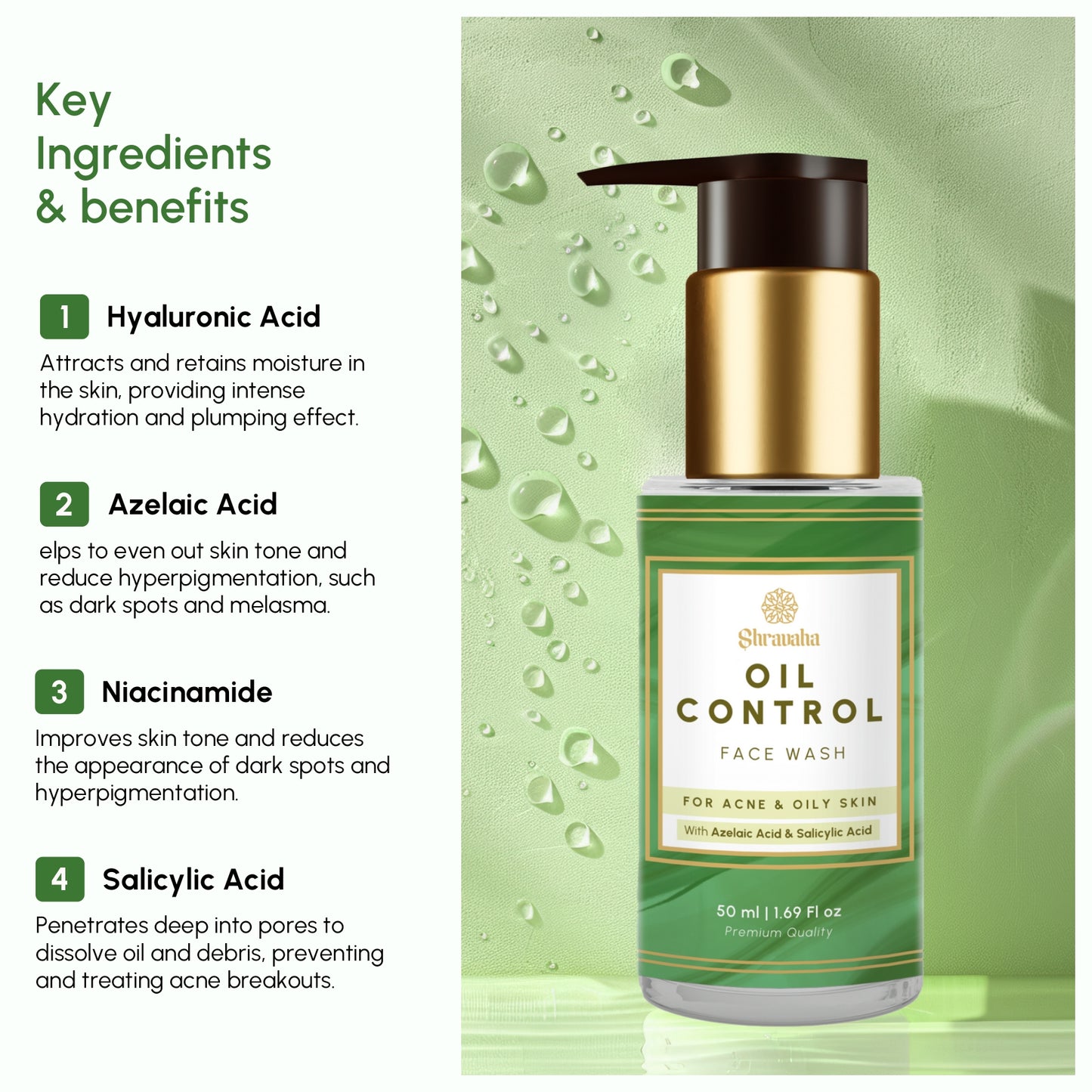 Oil Control Face Wash - For Acne & Oily Skin