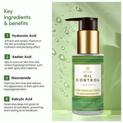 Oil Control Face Wash - For Acne & Oily Skin