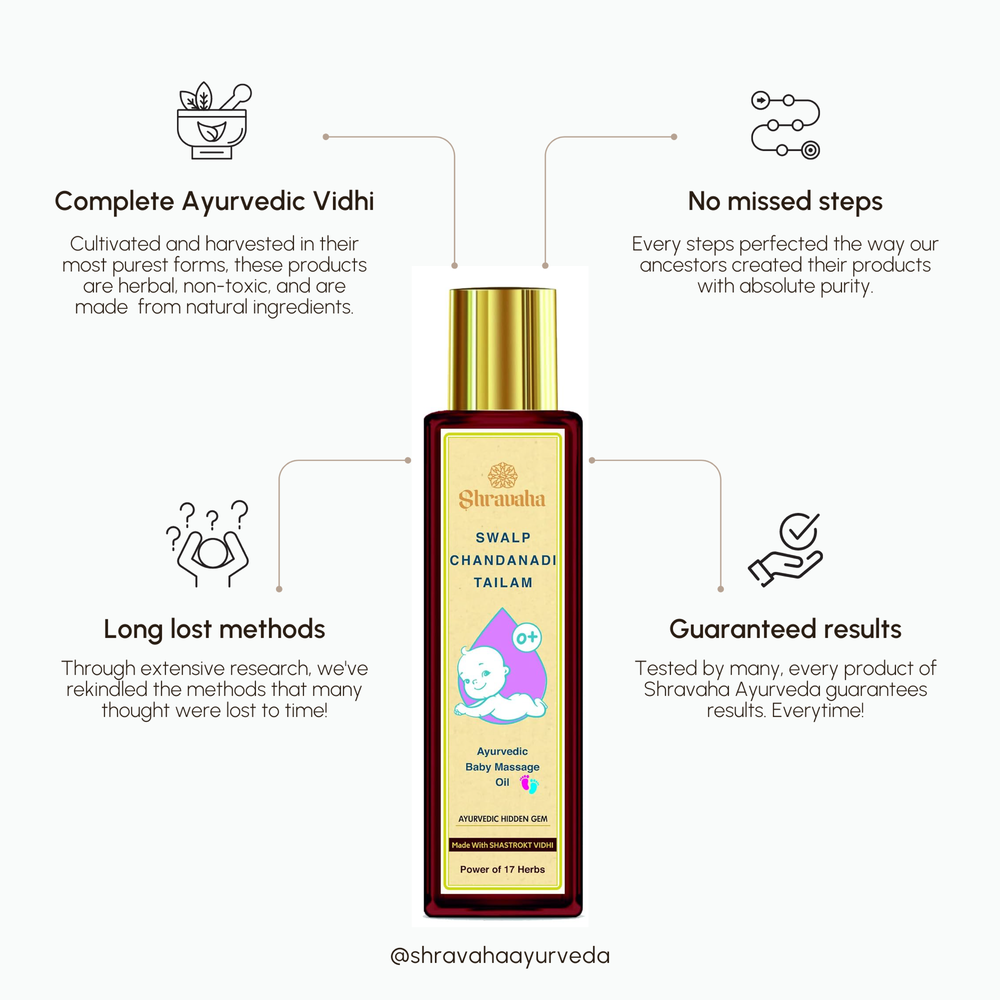 Swalp Chandanadi Tailam – Ayurvedic Baby Massage Oil