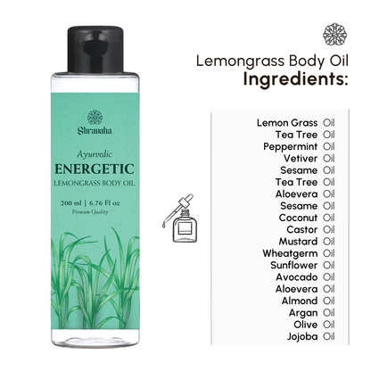 Ayurvedic Energetic Lemongrass Body Oil