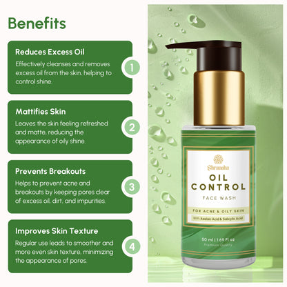 Oil Control Face Wash - For Acne & Oily Skin