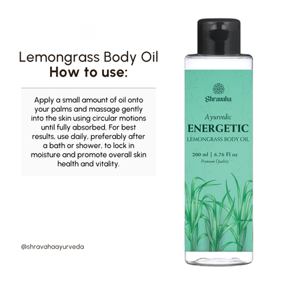 Ayurvedic Energetic Lemongrass Body Oil