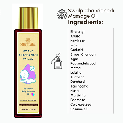Swalp Chandanadi Tailam – Ayurvedic Baby Massage Oil