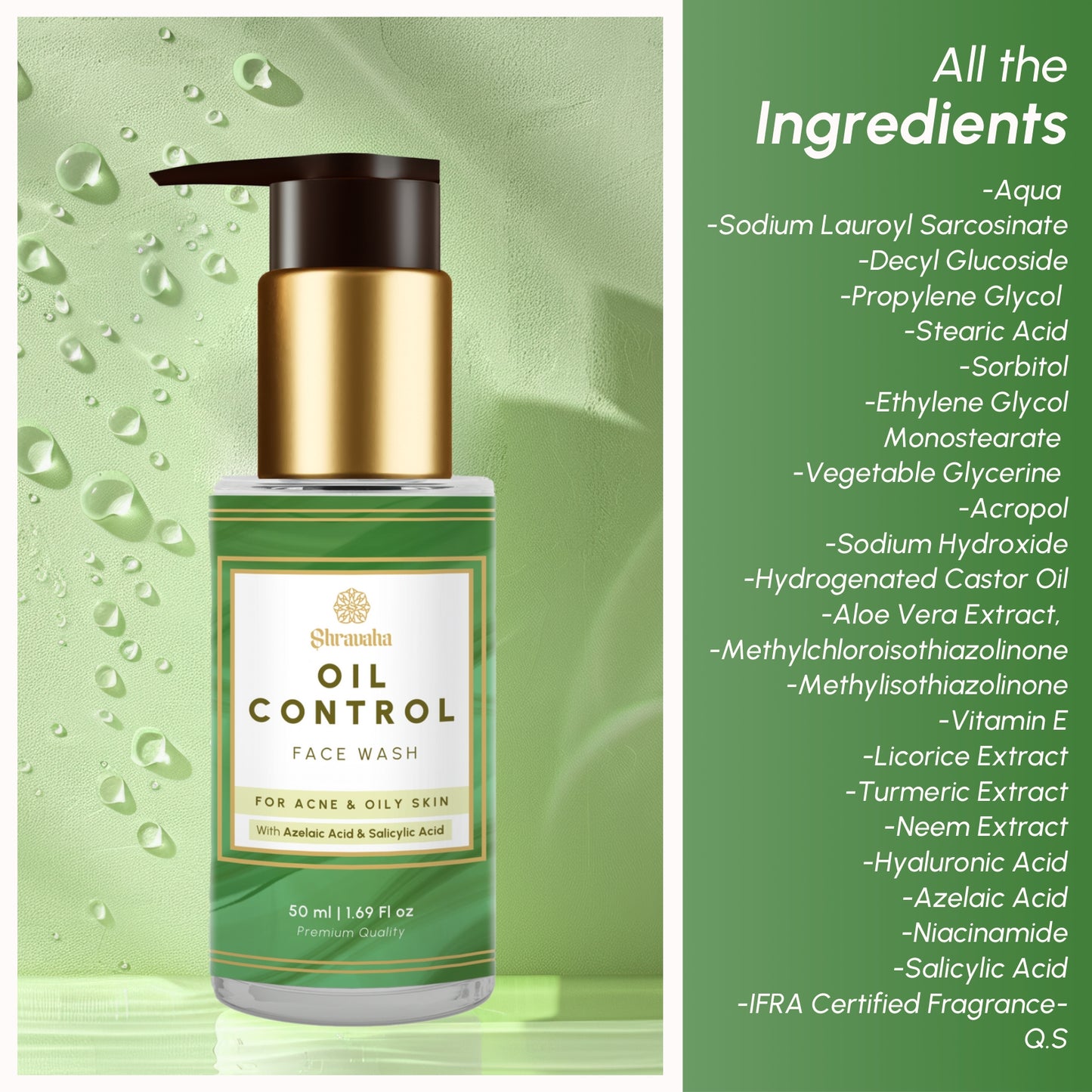 Oil Control Face Wash - For Acne & Oily Skin