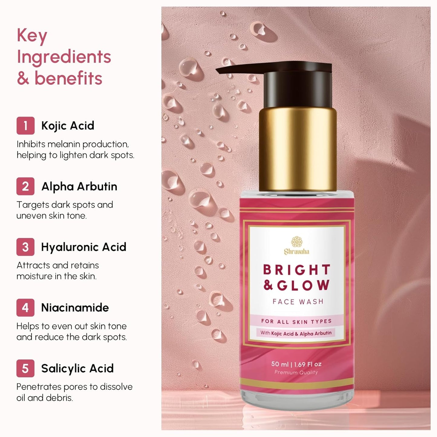 Pigmentation Night gel &  Bright Glow Face wash  - 50 & 50 ml