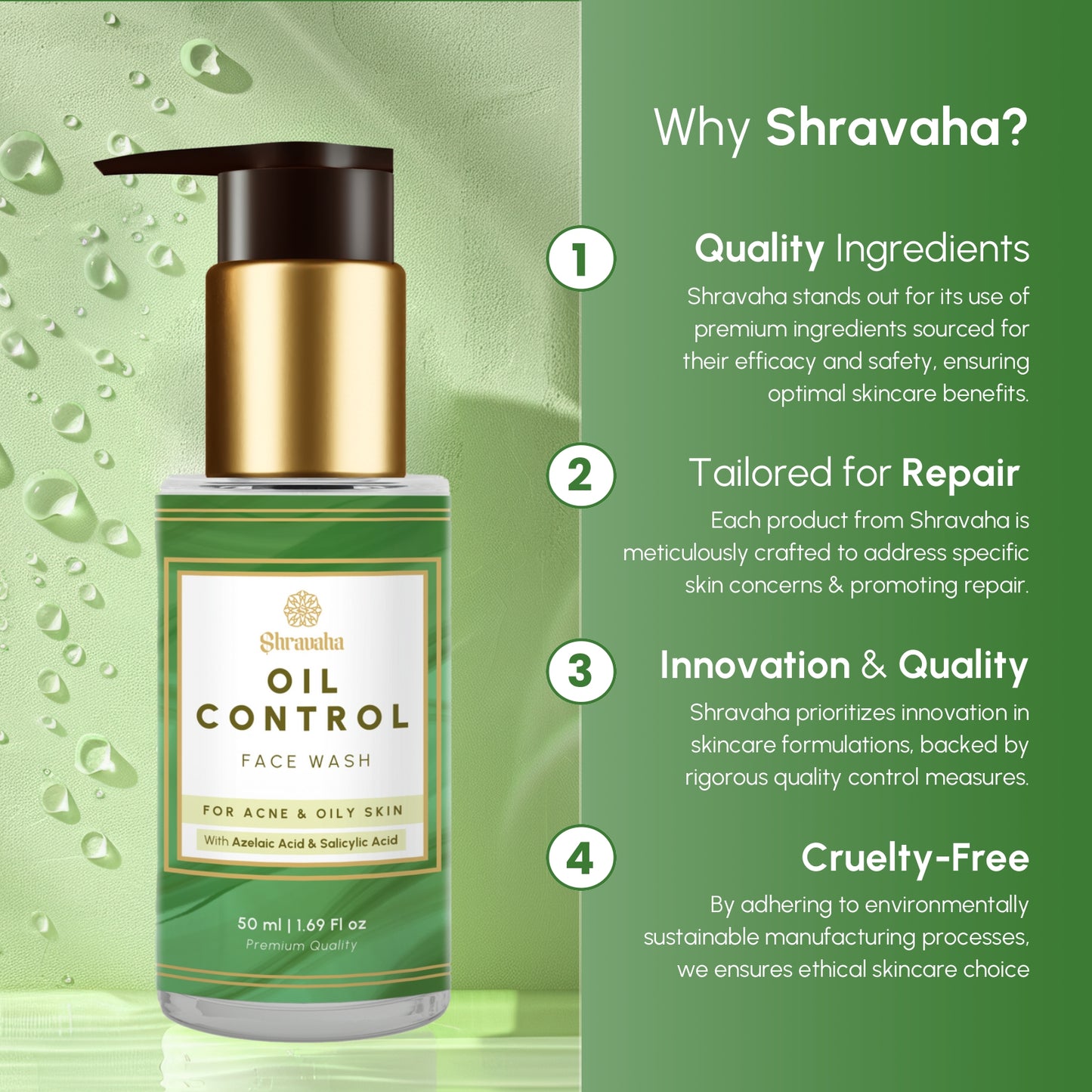 Oil Control Face Wash - For Acne & Oily Skin