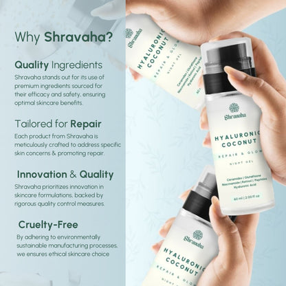 Hyaluronic Coconut & Rice Water Repair & Glow Night Gel  (Buy 3 @999)