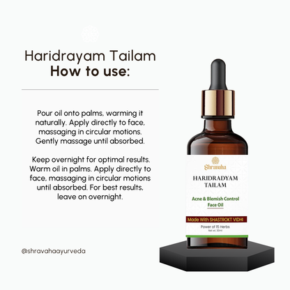 Haridradyam Tailam – Anti Acne Oil