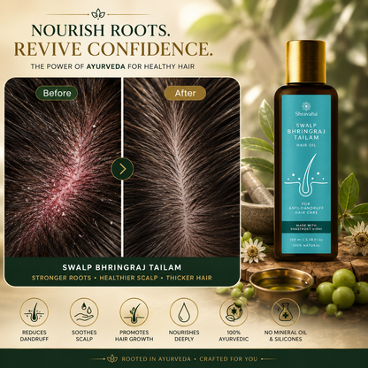 Anti Dandruff Hair Oil -Swalp Bhringraj Ayurveda Miracle