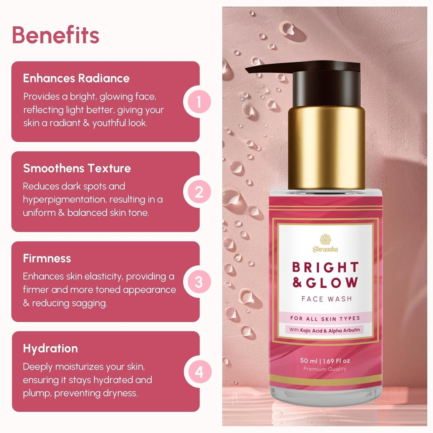 Pigmentation Night gel &  Bright Glow Face wash  - 50 & 50 ml