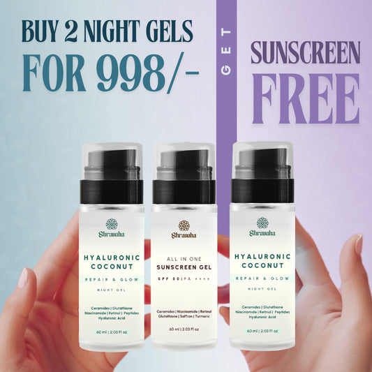 Two Coconut Hyaluronic Night Gel  + 1 Sunscreen Free - 180 ml