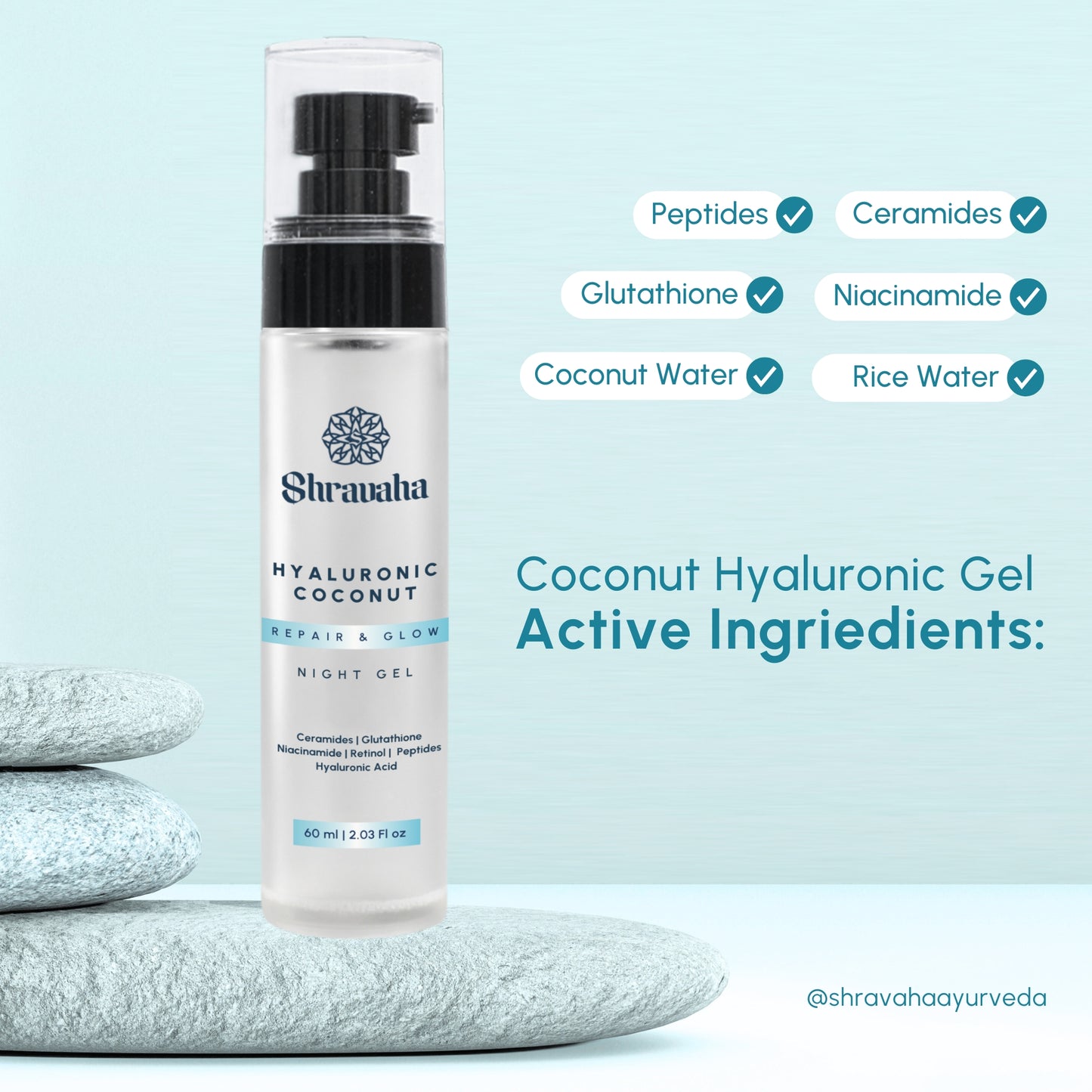 Hyaluronic Coconut Water Repair & Glow Night Gel - 60 ml