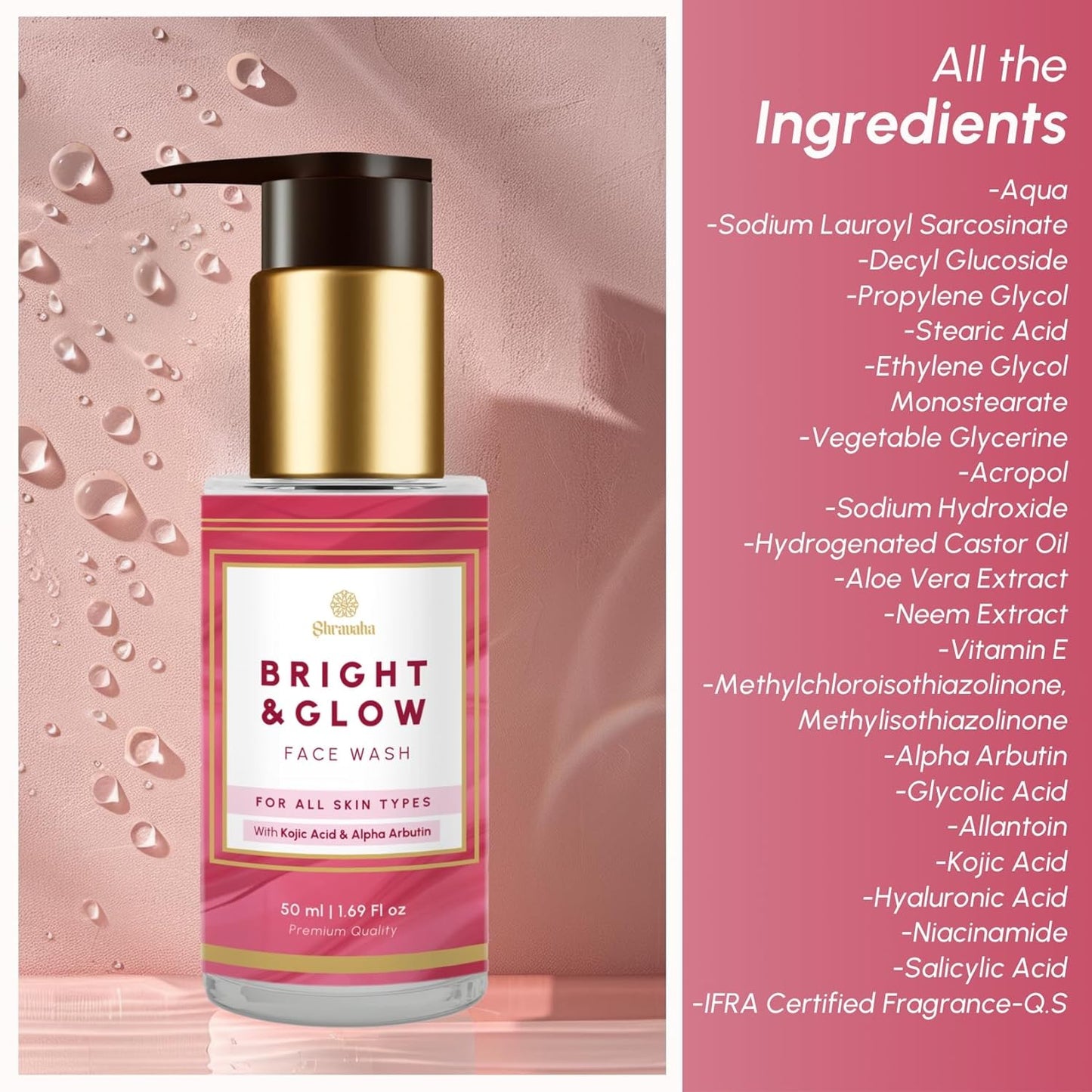 Pigmentation Night gel &  Bright Glow Face wash  - 50 & 50 ml